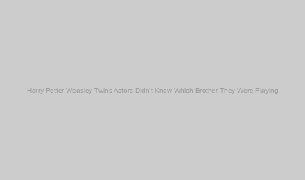 Harry Potter Weasley Twins Actors Didn’t Know Which Brother They Were Playing